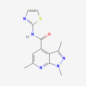 1,3,6-trimethyl-N-(1,3-thiazol-2-yl)-1H-pyrazolo[3,4-b]pyridine-4-carboxamide