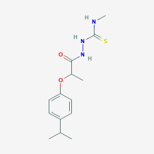 molecular formula C14H21N3O2S B4564849 N-methyl-2-{2-[4-(propan-2-yl)phenoxy]propanoyl}hydrazinecarbothioamide 