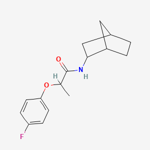 molecular formula C16H20FNO2 B4564852 N-bicyclo[2.2.1]hept-2-yl-2-(4-fluorophenoxy)propanamide 