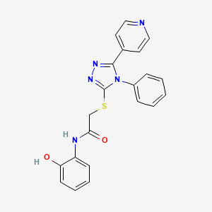 N-(2-hydroxyphenyl)-2-{[4-phenyl-5-(pyridin-4-yl)-4H-1,2,4-triazol-3-yl]sulfanyl}acetamide