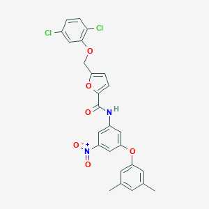 molecular formula C26H20Cl2N2O6 B456490 5-[(2,5-dichlorophenoxy)methyl]-N-[3-(3,5-dimethylphenoxy)-5-nitrophenyl]furan-2-carboxamide 