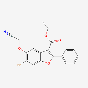 ethyl 6-bromo-5-(cyanomethoxy)-2-phenyl-1-benzofuran-3-carboxylate