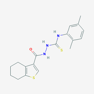 molecular formula C18H21N3OS2 B456491 N-(2,5-dimethylphenyl)-2-(4,5,6,7-tetrahydro-1-benzothien-3-ylcarbonyl)hydrazinecarbothioamide 