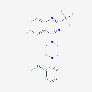 4-[4-(2-Methoxyphenyl)piperazin-1-yl]-6,8-dimethyl-2-(trifluoromethyl)quinazoline