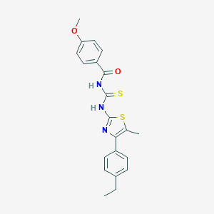N-{[4-(4-ethylphenyl)-5-methyl-1,3-thiazol-2-yl]carbamothioyl}-4-methoxybenzamide