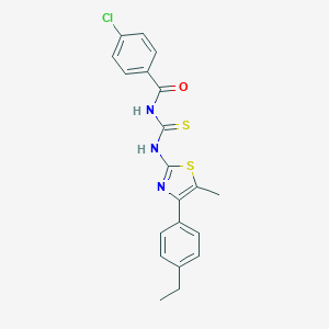 4-chloro-N-{[4-(4-ethylphenyl)-5-methyl-1,3-thiazol-2-yl]carbamothioyl}benzamide
