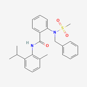 molecular formula C25H28N2O3S B4564957 2-[benzyl(methylsulfonyl)amino]-N-(2-isopropyl-6-methylphenyl)benzamide 