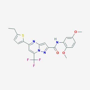 N-(2,5-dimethoxyphenyl)-5-(5-ethylthiophen-2-yl)-7-(trifluoromethyl)pyrazolo[1,5-a]pyrimidine-2-carboxamide