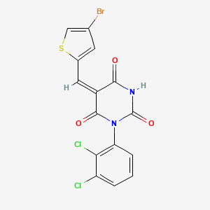 (5E)-5-[(4-bromothiophen-2-yl)methylidene]-1-(2,3-dichlorophenyl)pyrimidine-2,4,6(1H,3H,5H)-trione