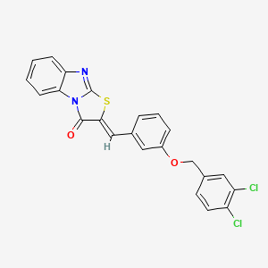 (2Z)-2-{3-[(3,4-dichlorobenzyl)oxy]benzylidene}[1,3]thiazolo[3,2-a]benzimidazol-3(2H)-one