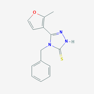 4-benzyl-5-(2-methylfuran-3-yl)-4H-1,2,4-triazole-3-thiol