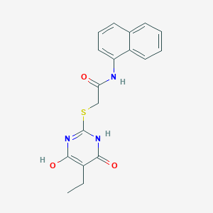 2-[(5-ethyl-4-hydroxy-6-oxo-1H-pyrimidin-2-yl)sulfanyl]-N-naphthalen-1-ylacetamide