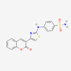 molecular formula C18H13N3O4S2 B4565002 4-{[4-(2-OXO-2H-CHROMEN-3-YL)-1,3-THIAZOL-2-YL]AMINO}BENZENE-1-SULFONAMIDE 