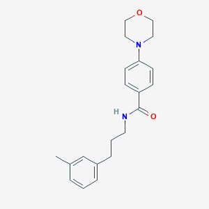 N-[3-(3-methylphenyl)propyl]-4-(4-morpholinyl)benzamide