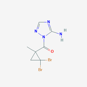 molecular formula C7H8Br2N4O B456503 (5-amino-1H-1,2,4-triazol-1-yl)(2,2-dibromo-1-methylcyclopropyl)methanone 