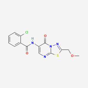 2-chloro-N-[2-(methoxymethyl)-5-oxo-5H-[1,3,4]thiadiazolo[3,2-a]pyrimidin-6-yl]benzamide