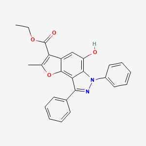 ethyl 5-hydroxy-2-methyl-6,8-diphenyl-6H-furo[2,3-e]indazole-3-carboxylate