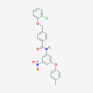 molecular formula C27H21ClN2O5 B456504 4-[(2-chlorophenoxy)methyl]-N-[3-(4-methylphenoxy)-5-nitrophenyl]benzamide 