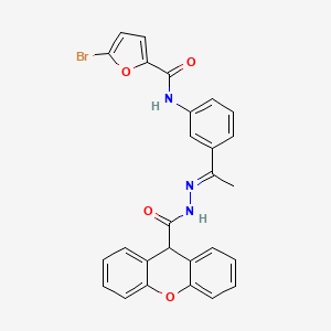 5-bromo-N-{3-[N-(9H-xanthen-9-ylcarbonyl)ethanehydrazonoyl]phenyl}-2-furamide