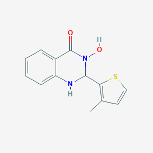molecular formula C13H12N2O2S B456510 3-hydroxy-2-(3-methyl-2-thienyl)-2,3-dihydro-4(1H)-quinazolinone 