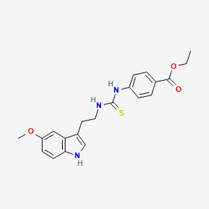 ETHYL 4-[({[2-(5-METHOXY-1H-INDOL-3-YL)ETHYL]AMINO}CARBOTHIOYL)AMINO]BENZOATE