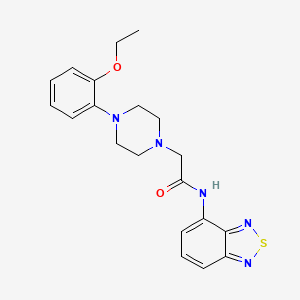 molecular formula C20H23N5O2S B4565107 N-(2,1,3-benzothiadiazol-4-yl)-2-[4-(2-ethoxyphenyl)piperazin-1-yl]acetamide 