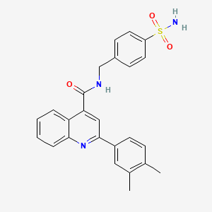 2-(3,4-DIMETHYLPHENYL)-N-(4-SULFAMOYLBENZYL)-4-QUINOLINECARBOXAMIDE