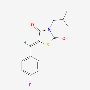 molecular formula C14H14FNO2S B4565127 5-(4-fluorobenzylidene)-3-isobutyl-1,3-thiazolidine-2,4-dione 