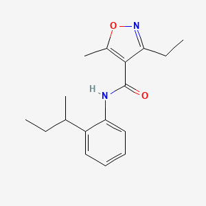 N-[2-(BUTAN-2-YL)PHENYL]-3-ETHYL-5-METHYL-12-OXAZOLE-4-CARBOXAMIDE