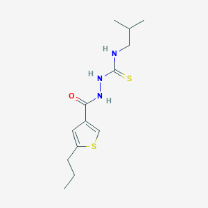 molecular formula C13H21N3OS2 B456518 N-isobutyl-2-[(5-propyl-3-thienyl)carbonyl]hydrazinecarbothioamide 