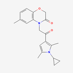 4-[2-(1-cyclopropyl-2,5-dimethyl-1H-pyrrol-3-yl)-2-oxoethyl]-6-methyl-2H-1,4-benzoxazin-3(4H)-one