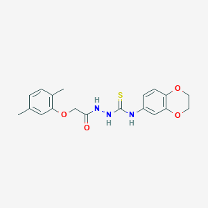 N-(2,3-dihydro-1,4-benzodioxin-6-yl)-2-[(2,5-dimethylphenoxy)acetyl]hydrazinecarbothioamide