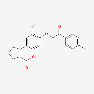 8-CHLORO-7-[2-(4-METHYLPHENYL)-2-OXOETHOXY]-1H,2H,3H,4H-CYCLOPENTA[C]CHROMEN-4-ONE