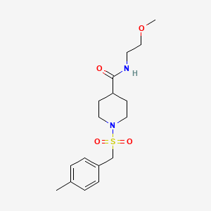 N-(2-METHOXYETHYL)-1-[(4-METHYLPHENYL)METHANESULFONYL]PIPERIDINE-4-CARBOXAMIDE