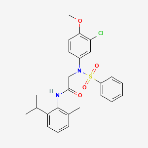 N~2~-(3-chloro-4-methoxyphenyl)-N~1~-(2-isopropyl-6-methylphenyl)-N~2~-(phenylsulfonyl)glycinamide