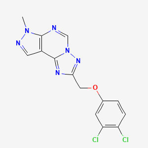 2-[(3,4-dichlorophenoxy)methyl]-7-methyl-7H-pyrazolo[4,3-e][1,2,4]triazolo[1,5-c]pyrimidine