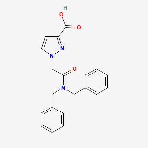 molecular formula C20H19N3O3 B4565346 1-[2-(dibenzylamino)-2-oxoethyl]-1H-pyrazole-3-carboxylic acid 