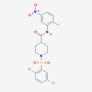 1-[(2,5-dichlorophenyl)sulfonyl]-N-(2-methyl-5-nitrophenyl)-4-piperidinecarboxamide