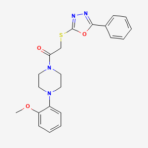 1-(2-methoxyphenyl)-4-{[(5-phenyl-1,3,4-oxadiazol-2-yl)thio]acetyl}piperazine