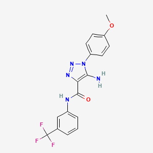 5-amino-1-(4-methoxyphenyl)-N-[3-(trifluoromethyl)phenyl]-1H-1,2,3-triazole-4-carboxamide