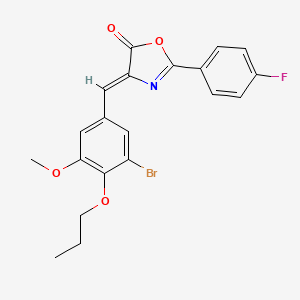 4-(3-bromo-5-methoxy-4-propoxybenzylidene)-2-(4-fluorophenyl)-1,3-oxazol-5(4H)-one