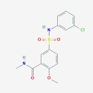 5-{[(3-chlorophenyl)amino]sulfonyl}-2-methoxy-N-methylbenzamide