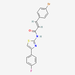 3-(4-bromophenyl)-N-[4-(4-fluorophenyl)-1,3-thiazol-2-yl]acrylamide