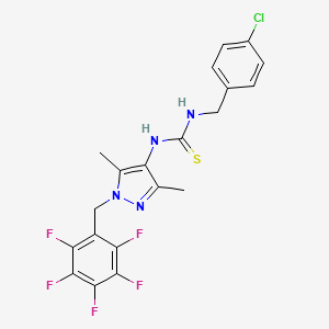 N-(4-chlorobenzyl)-N'-[3,5-dimethyl-1-(pentafluorobenzyl)-1H-pyrazol-4-yl]thiourea