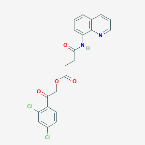 2-(2,4-dichlorophenyl)-2-oxoethyl 4-oxo-4-(quinolin-8-ylamino)butanoate