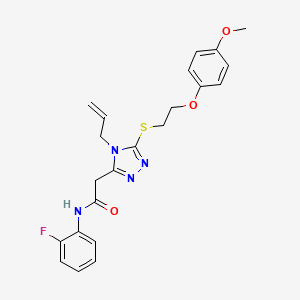 N-(2-fluorophenyl)-2-[5-{[2-(4-methoxyphenoxy)ethyl]sulfanyl}-4-(prop-2-en-1-yl)-4H-1,2,4-triazol-3-yl]acetamide