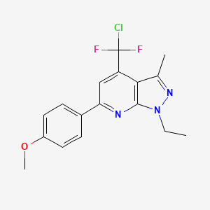 4-{4-[CHLORO(DIFLUORO)METHYL]-1-ETHYL-3-METHYL-1H-PYRAZOLO[3,4-B]PYRIDIN-6-YL}PHENYL METHYL ETHER