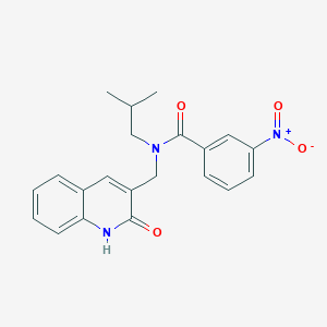 N-[(2-hydroxy-3-quinolinyl)methyl]-N-isobutyl-3-nitrobenzamide