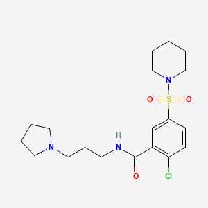 2-chloro-5-(1-piperidinylsulfonyl)-N-[3-(1-pyrrolidinyl)propyl]benzamide