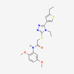 N-(2,5-DIMETHOXYPHENYL)-2-{[4-ETHYL-5-(5-ETHYL-3-THIENYL)-4H-1,2,4-TRIAZOL-3-YL]SULFANYL}ACETAMIDE